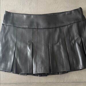 Aeropostale Black Faux Leather Mini Skirt